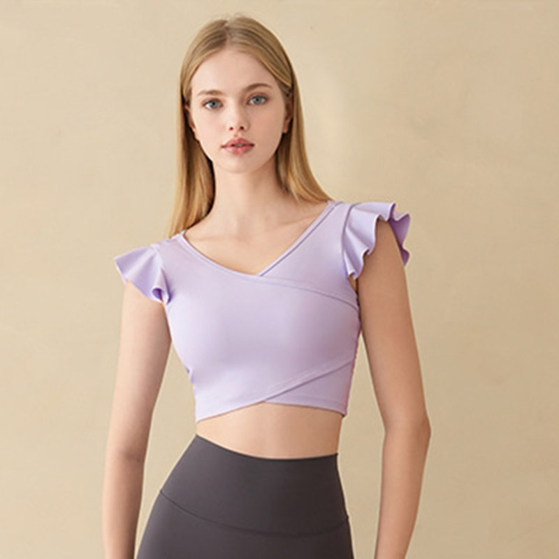 flouncing gym trainer t shirt best sports bra for teenager from gym clothing suppliers flouncing gym trainer t shirt best sports bra for teenager from gym clothing suppliers