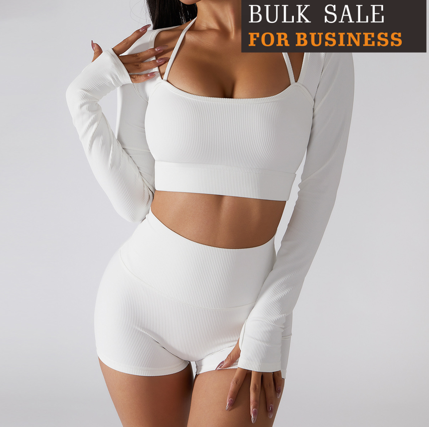 Sports Tops Women's Chest Pads Quick Dry Gym Wear Slim Fit Tight Long Sleeve Yoga Wear