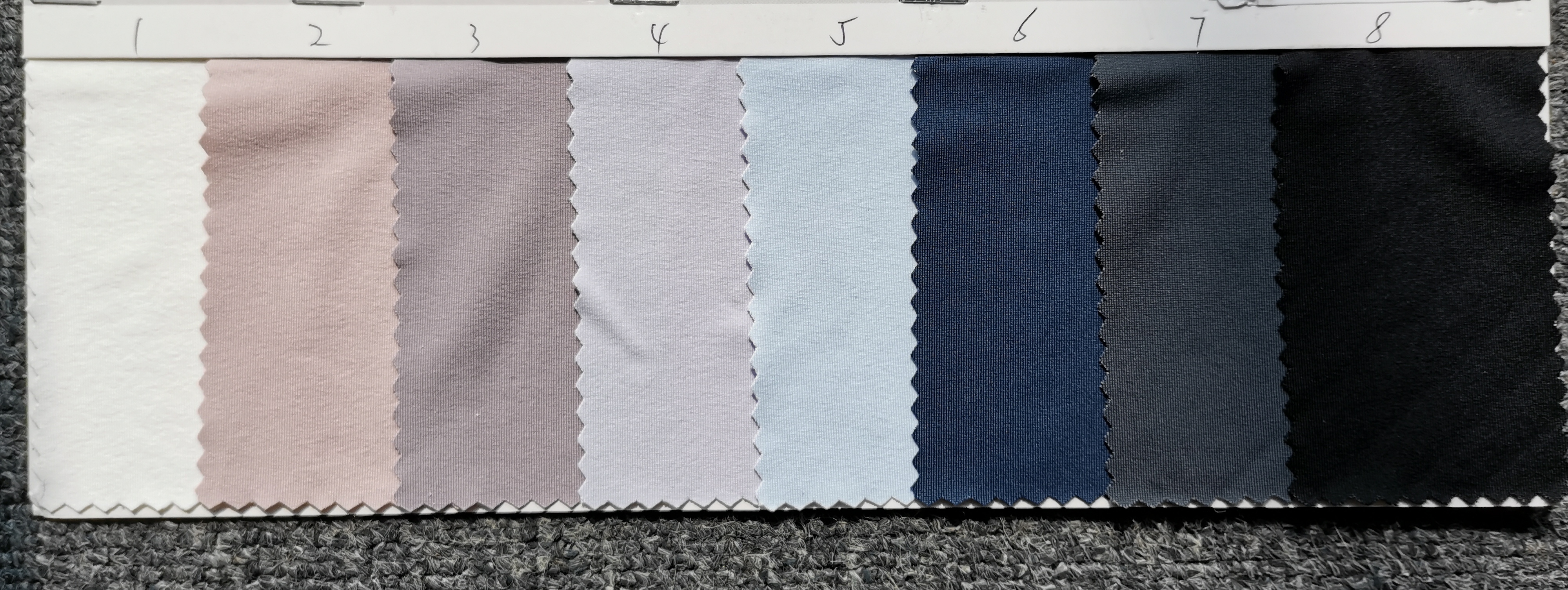 12%LYCRA sport fabric colors
