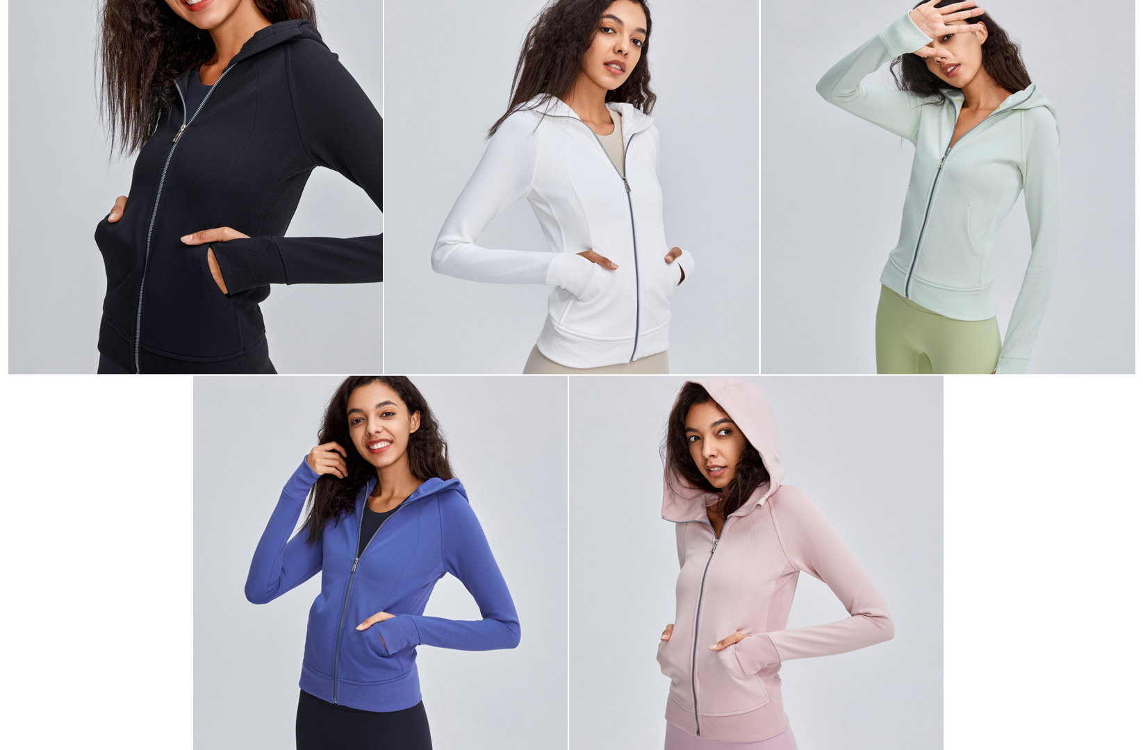 black white green pink navy workout jacket women's