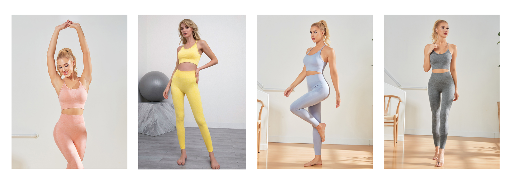 seamless workout set sweat wicking 