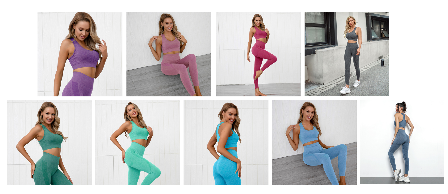 beautiful color seamless sport bra and legging