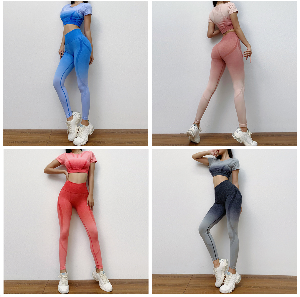 blue pink red black semaless ombre set