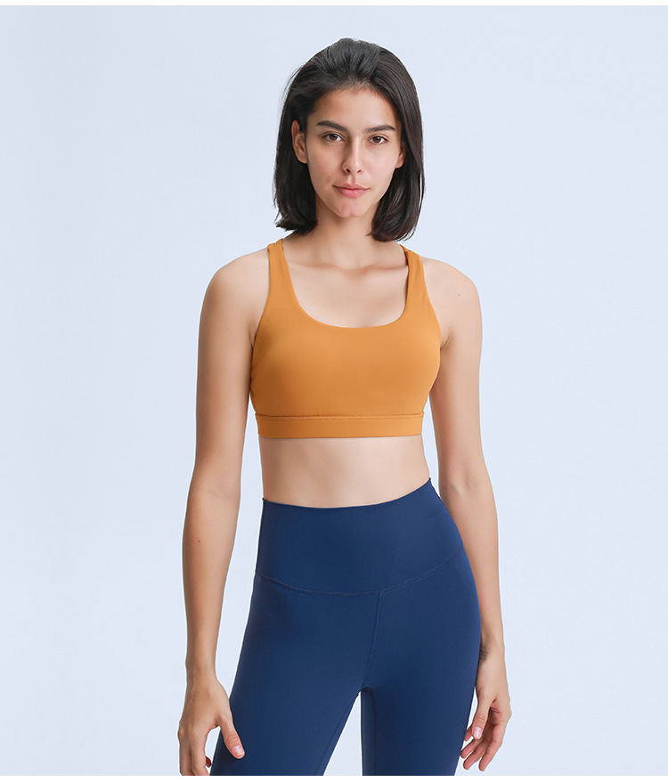 DT039 V Neck Broad Shoulder Sports Bra