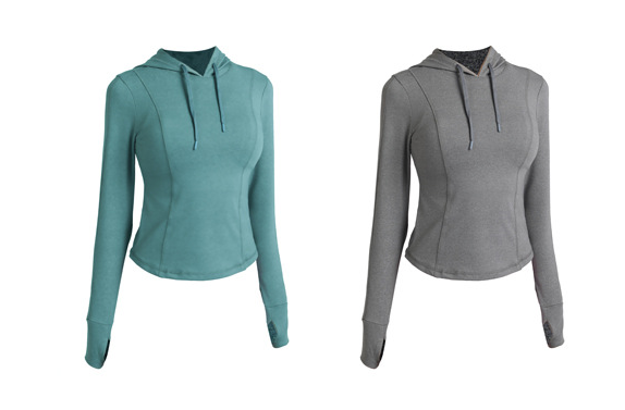 teal grey sport jacket running tennis hoodies