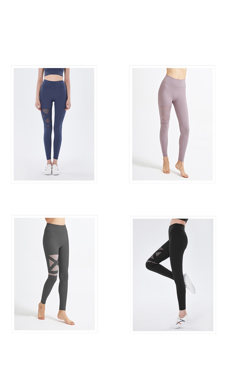 W922SM Workout Leggings with Mesh Cutouts