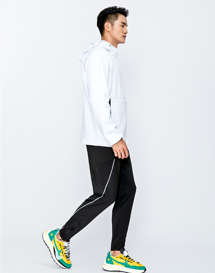 white jacket fashion fitness jacket men;s workout apparel